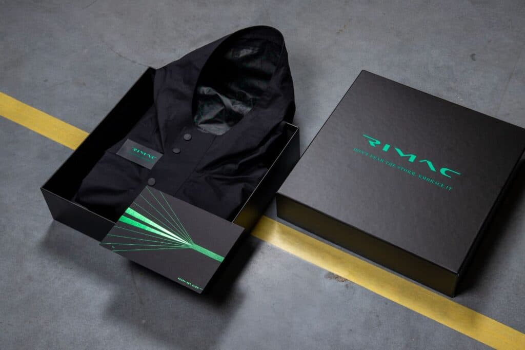 When the product is a €2M hypercar, the merchandise has to match