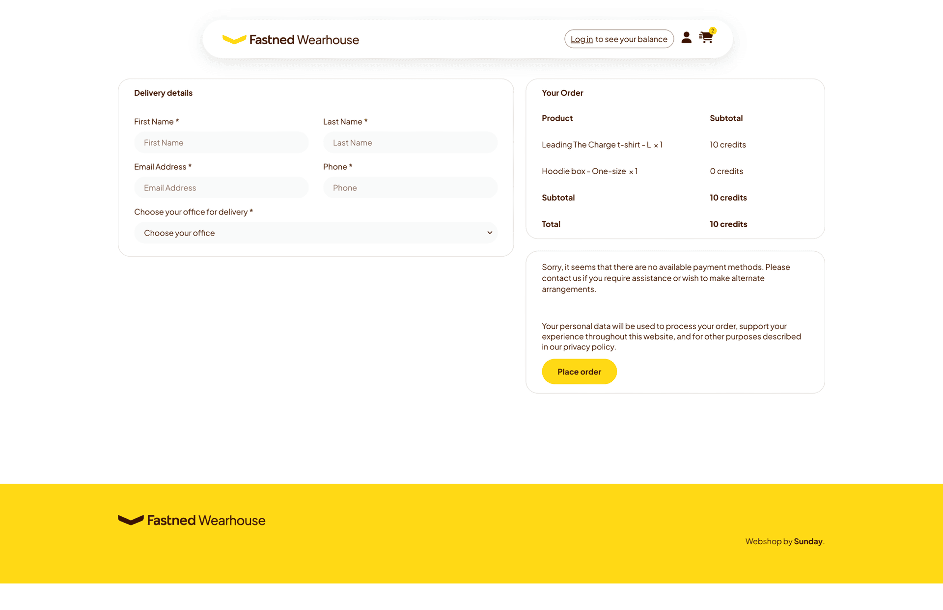 Een financieringsmodel voor elk programma — Sunday store