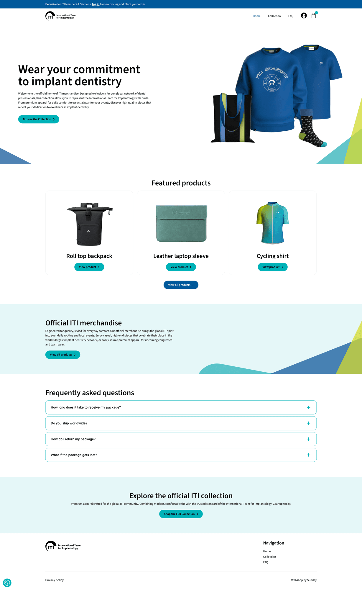 ITI — a Sunday-built enterprise swag store