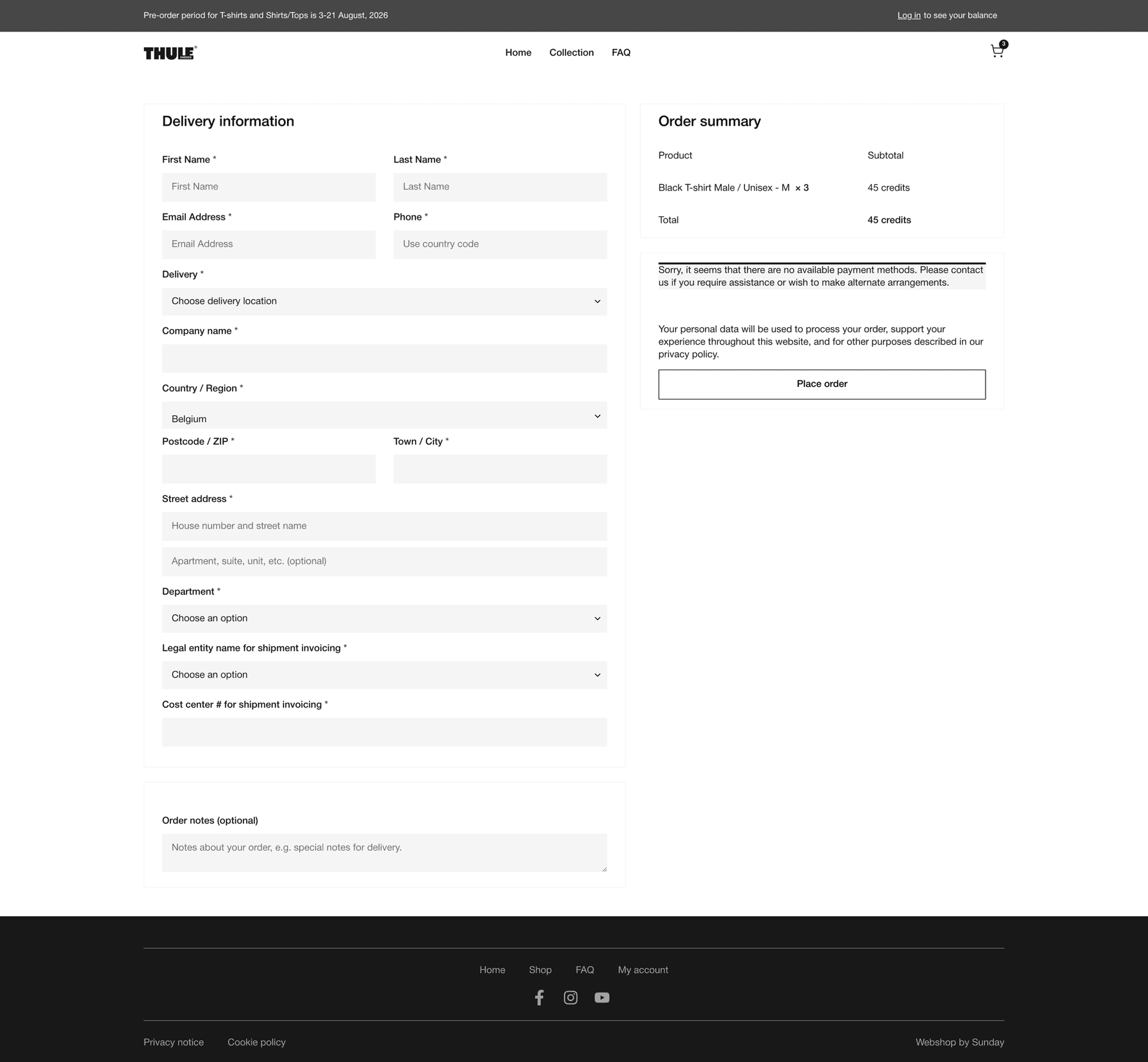 Checkout with duties & shipping