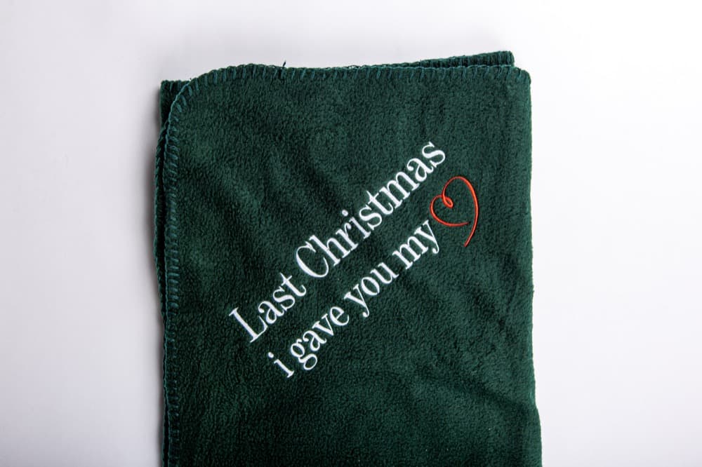 Custom branded blanket