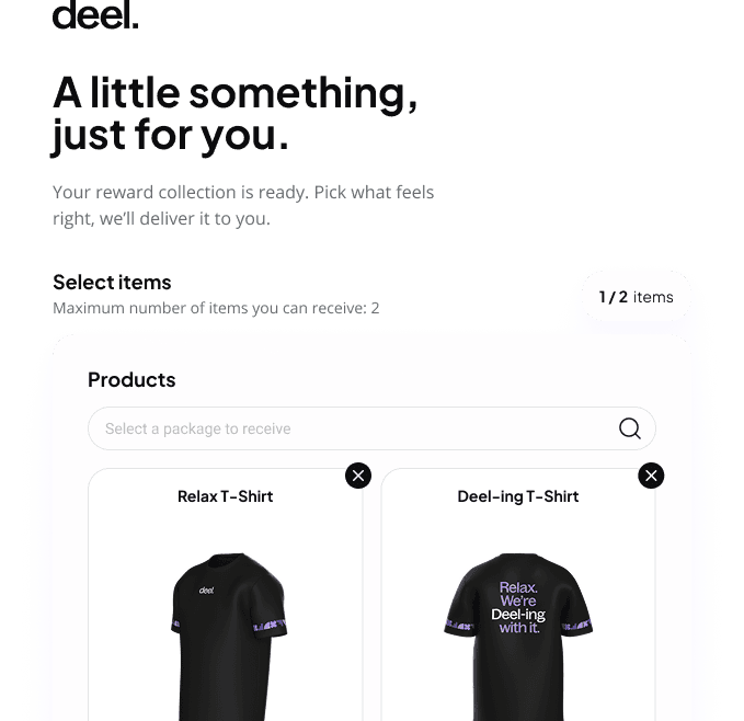 Branded Sunday redeem page for employee onboarding