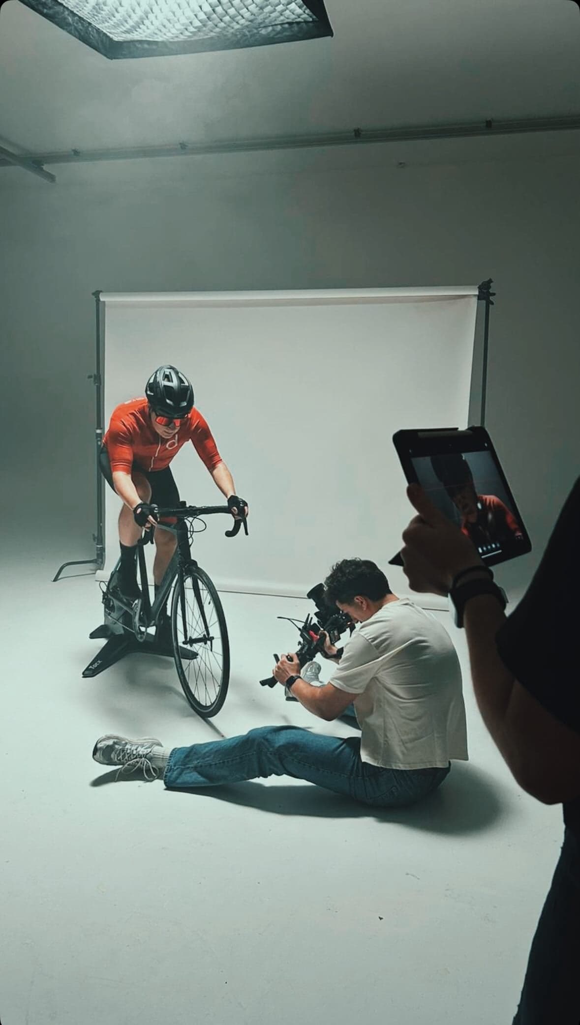 Behind the scenes product photoshoot