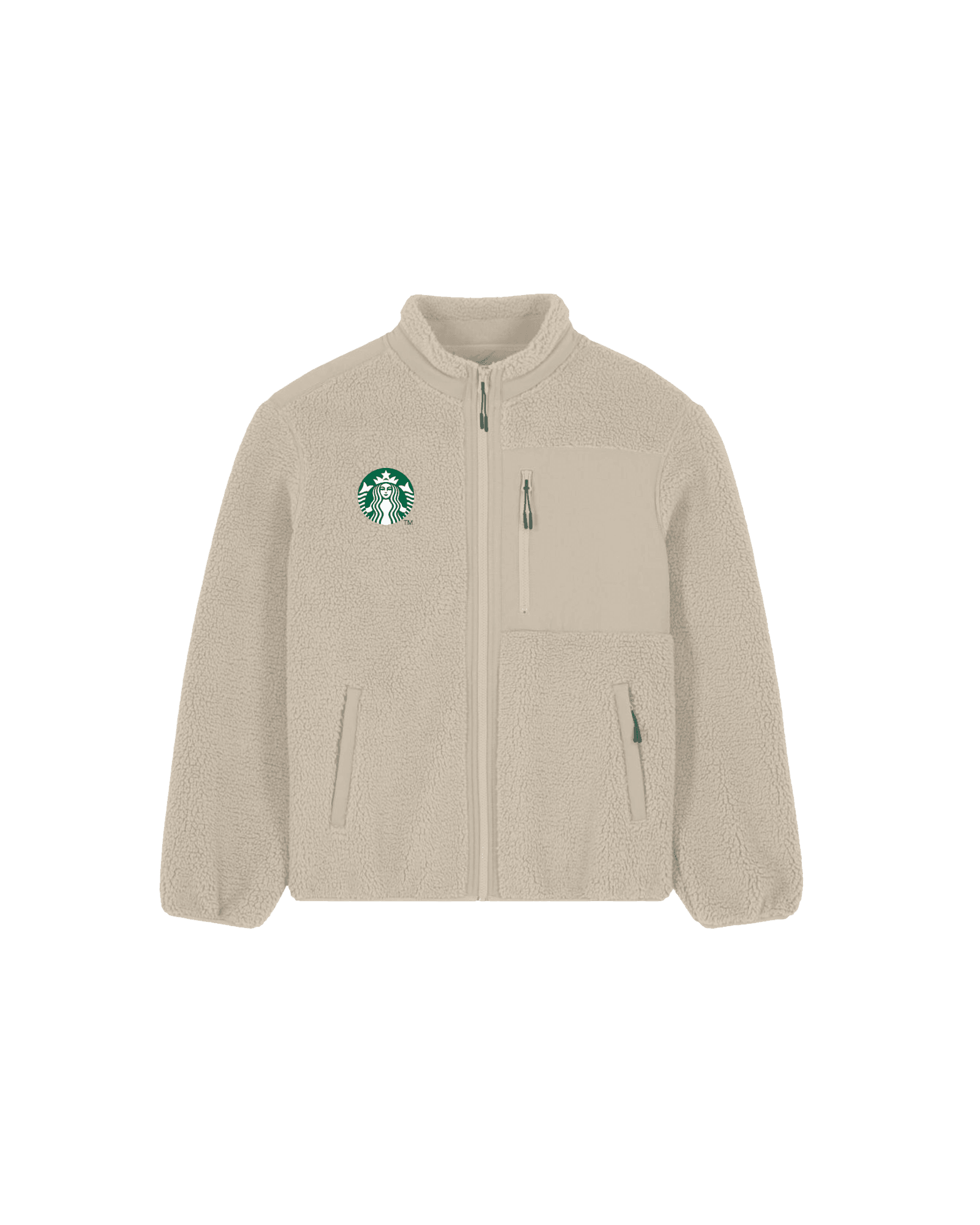Sherpa Jacket - The Calvin mockup for Starbucks