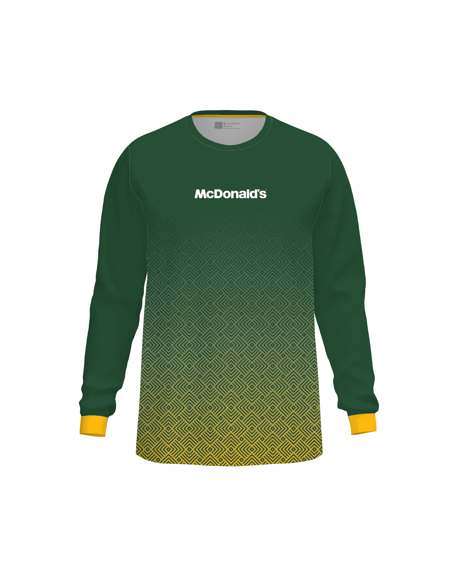 Long Sleeve Sports Jersey - The Robert mockup for McDonald's