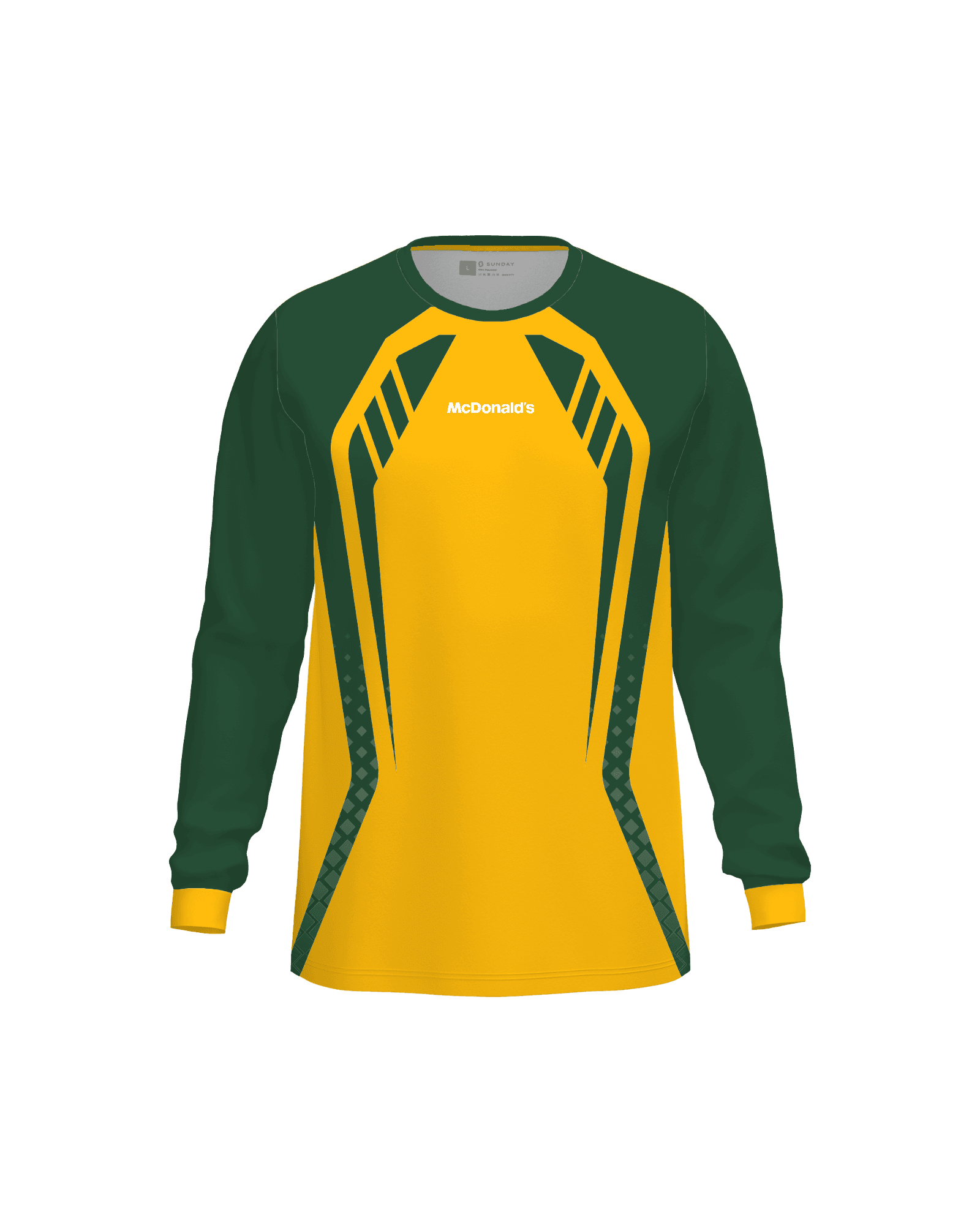 Long Sleeve Sports Jersey - The Robert mockup for McDonald's