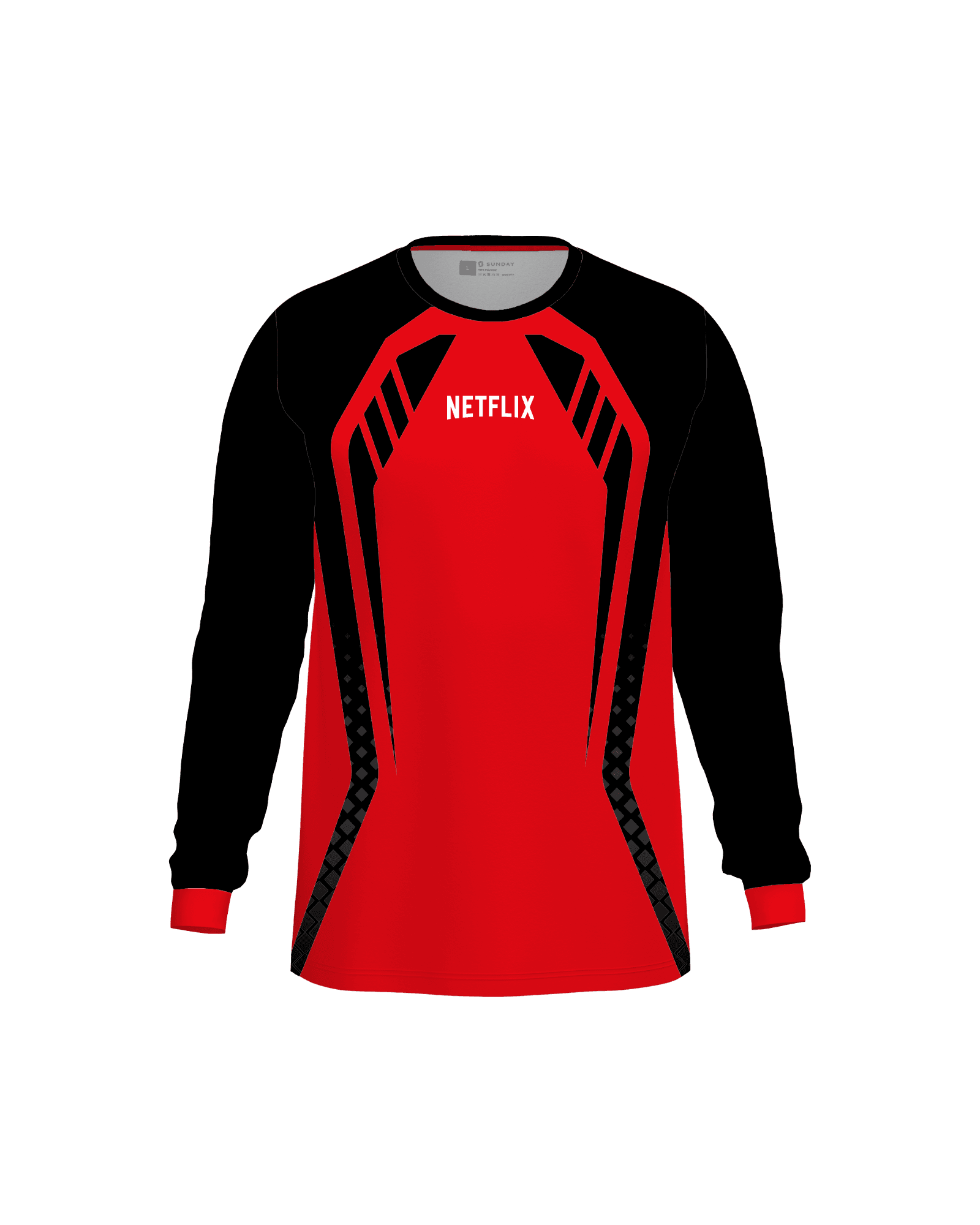 Long Sleeve Sports Jersey - The Robert mockup for Netflix