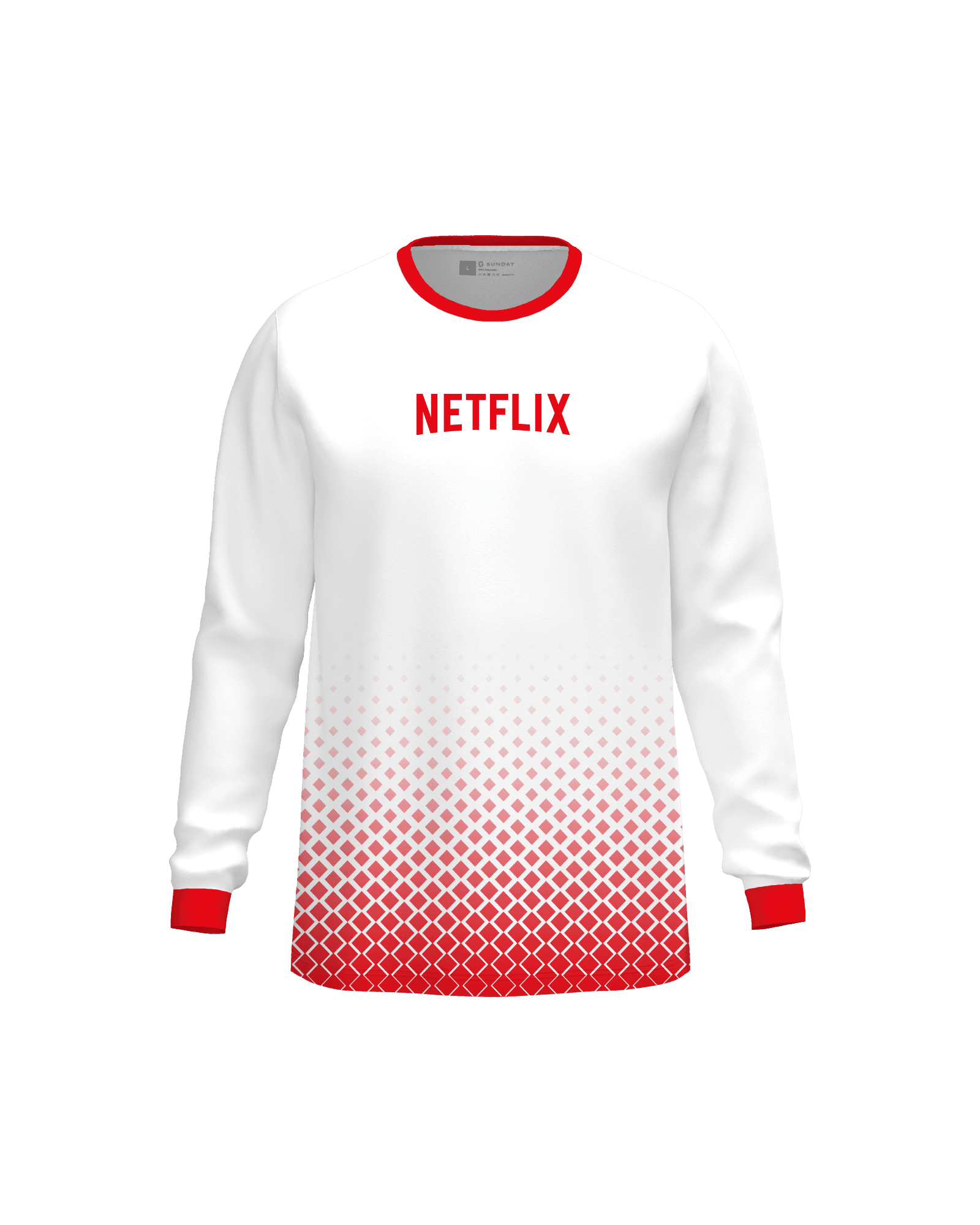 Long Sleeve Sports Jersey - The Robert mockup for Netflix