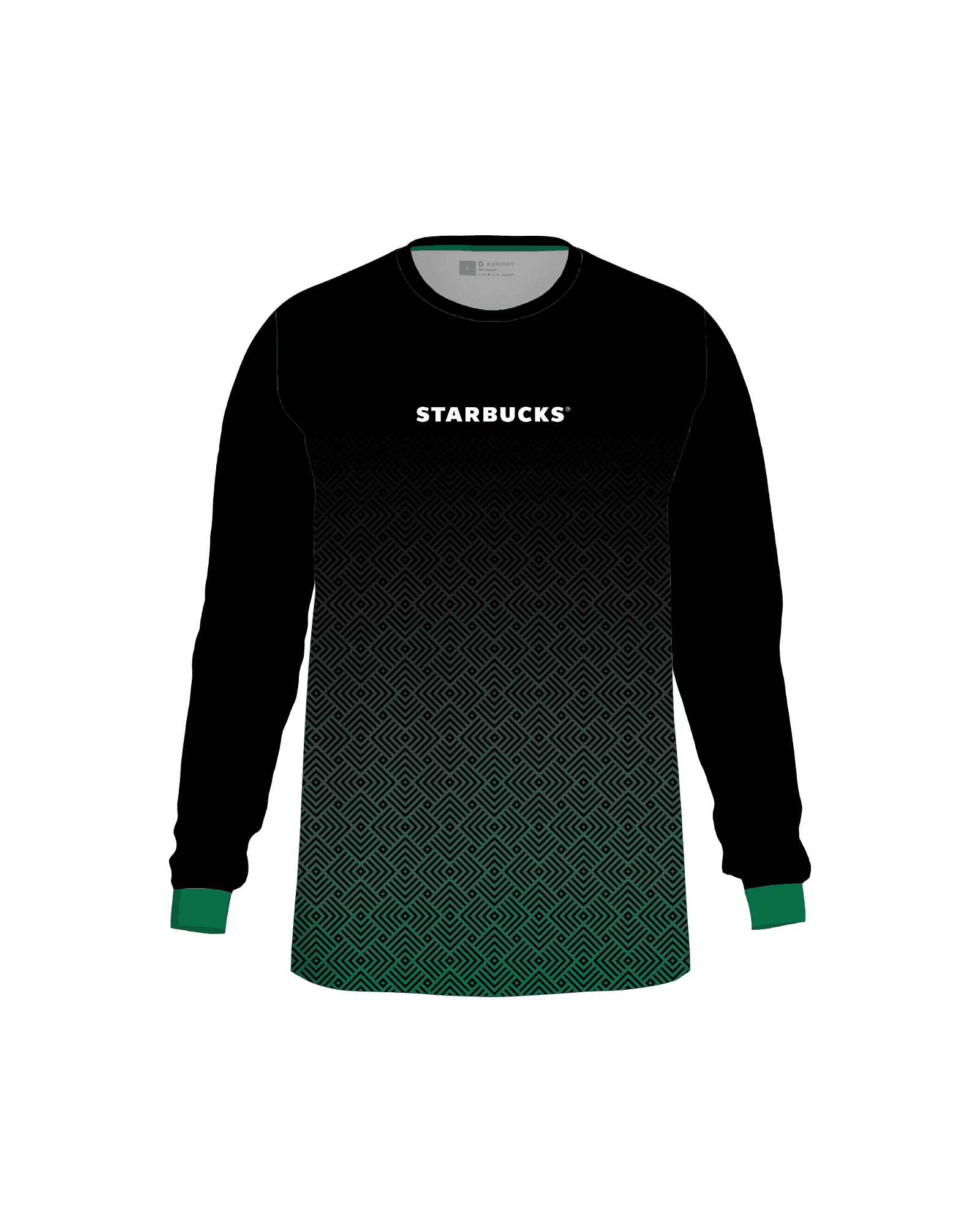 Long Sleeve Sports Jersey - The Robert mockup for Starbucks