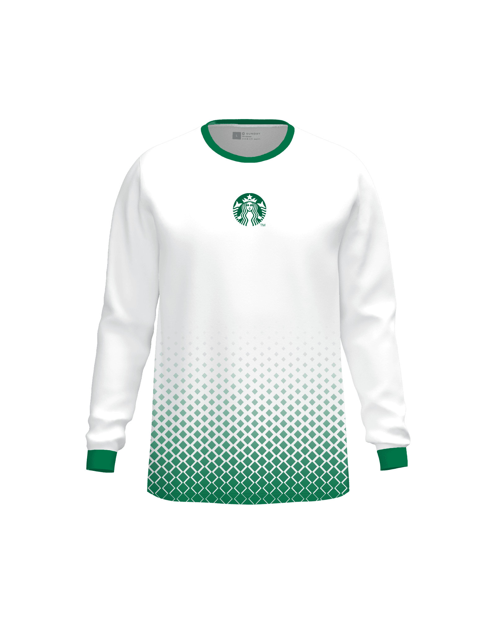 Long Sleeve Sports Jersey - The Robert mockup for Starbucks