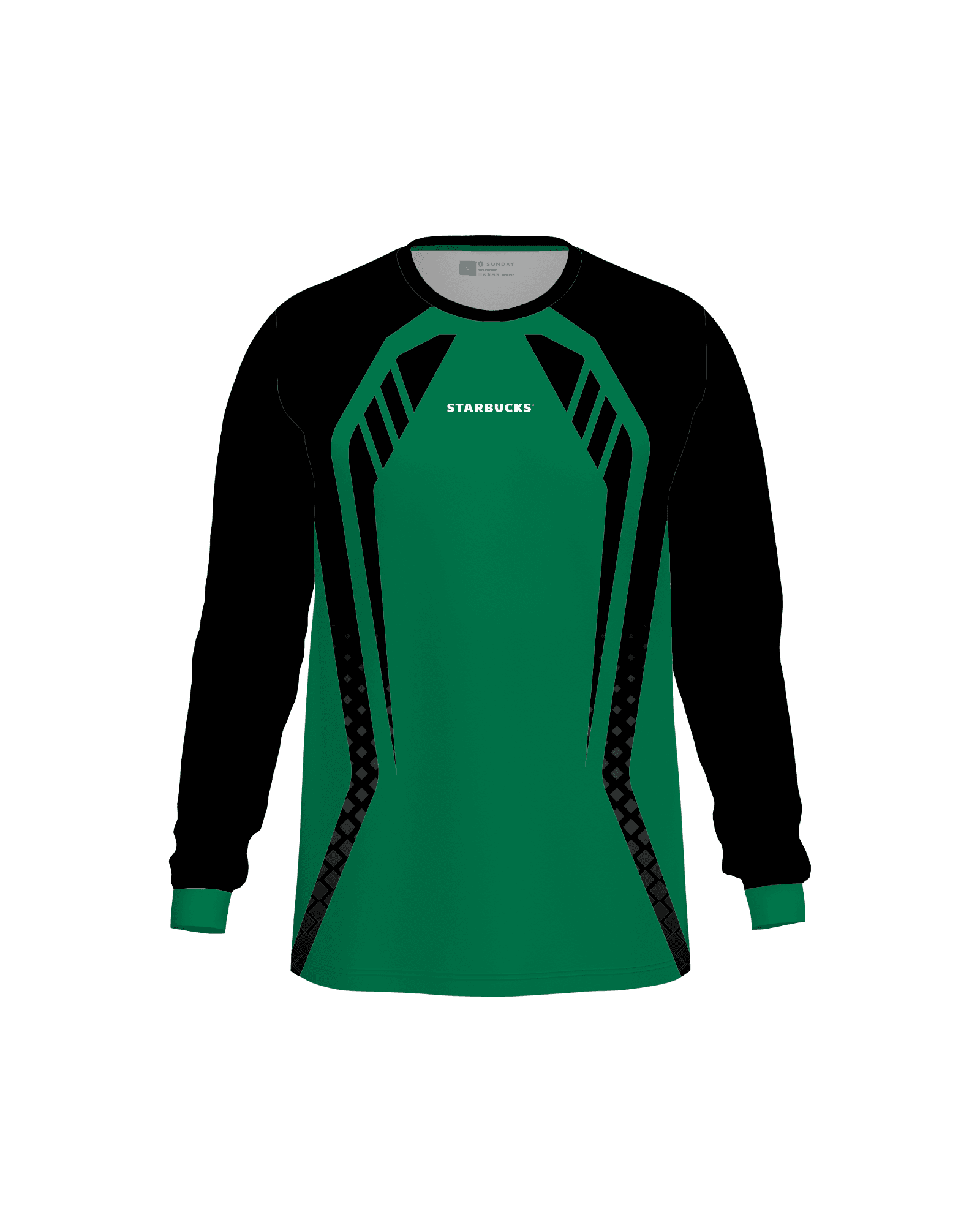 Long Sleeve Sports Jersey - The Robert mockup for Starbucks
