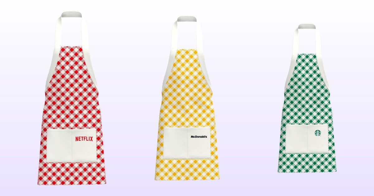Tabliers personnalisés à votre marque. Designs en 30 s.
