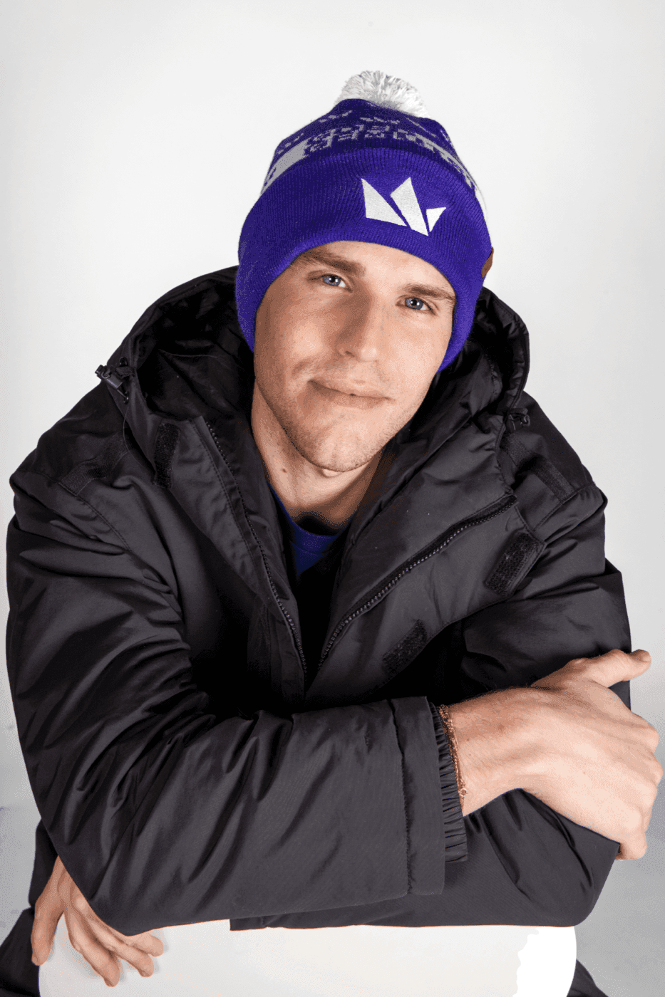 Premium custom knitted beanie in brand colours