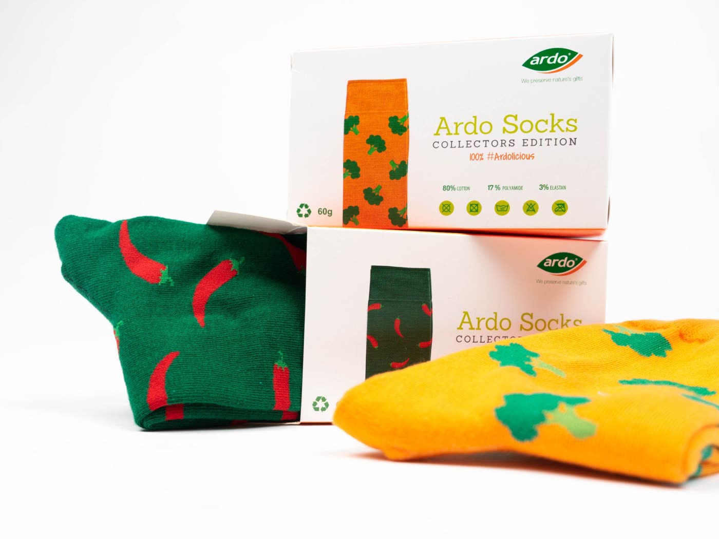 Branded Ardo socks in a collectors edition gift box