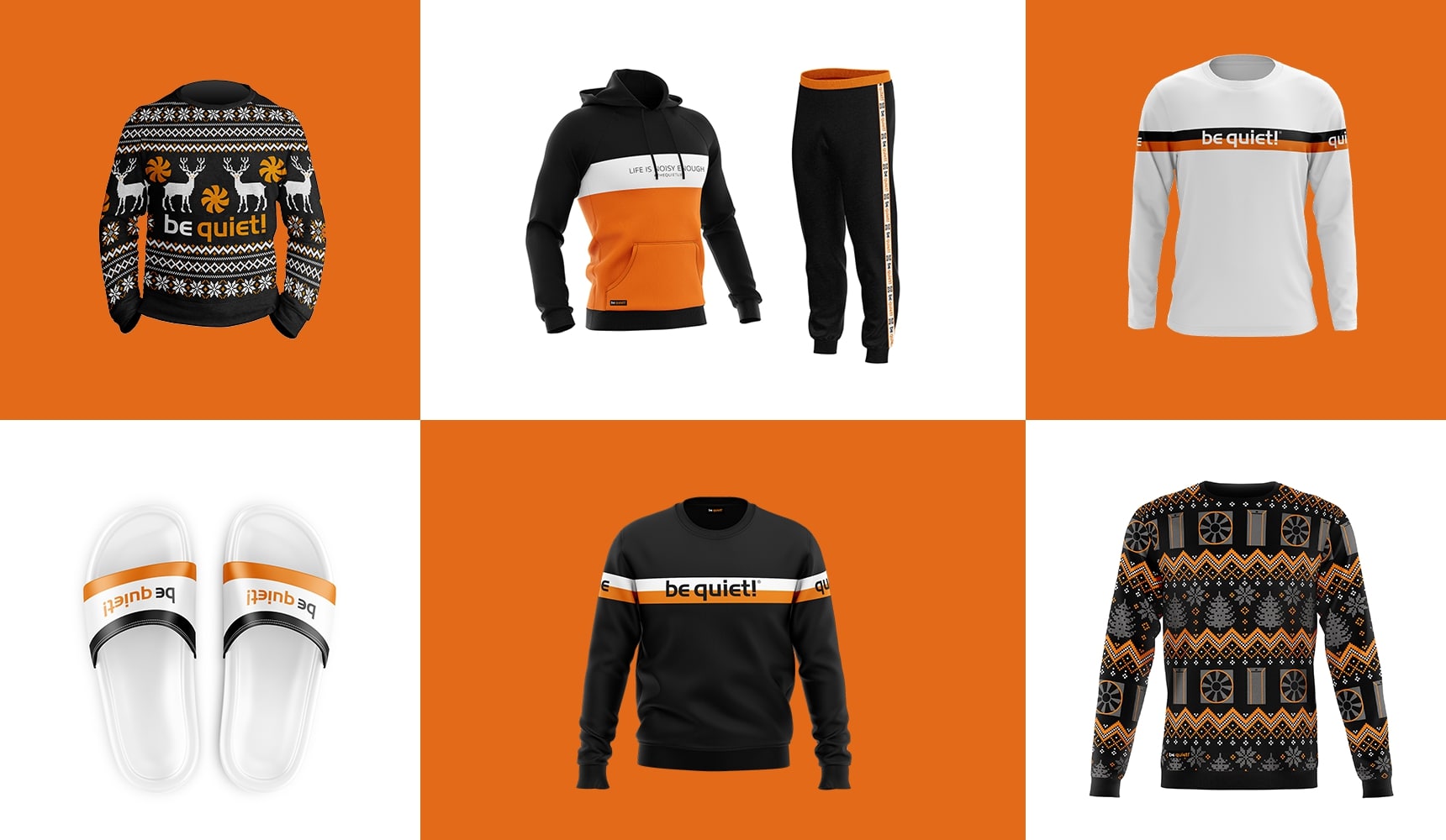 be quiet! vollständige gebrandete Merchandise-Kollektion
