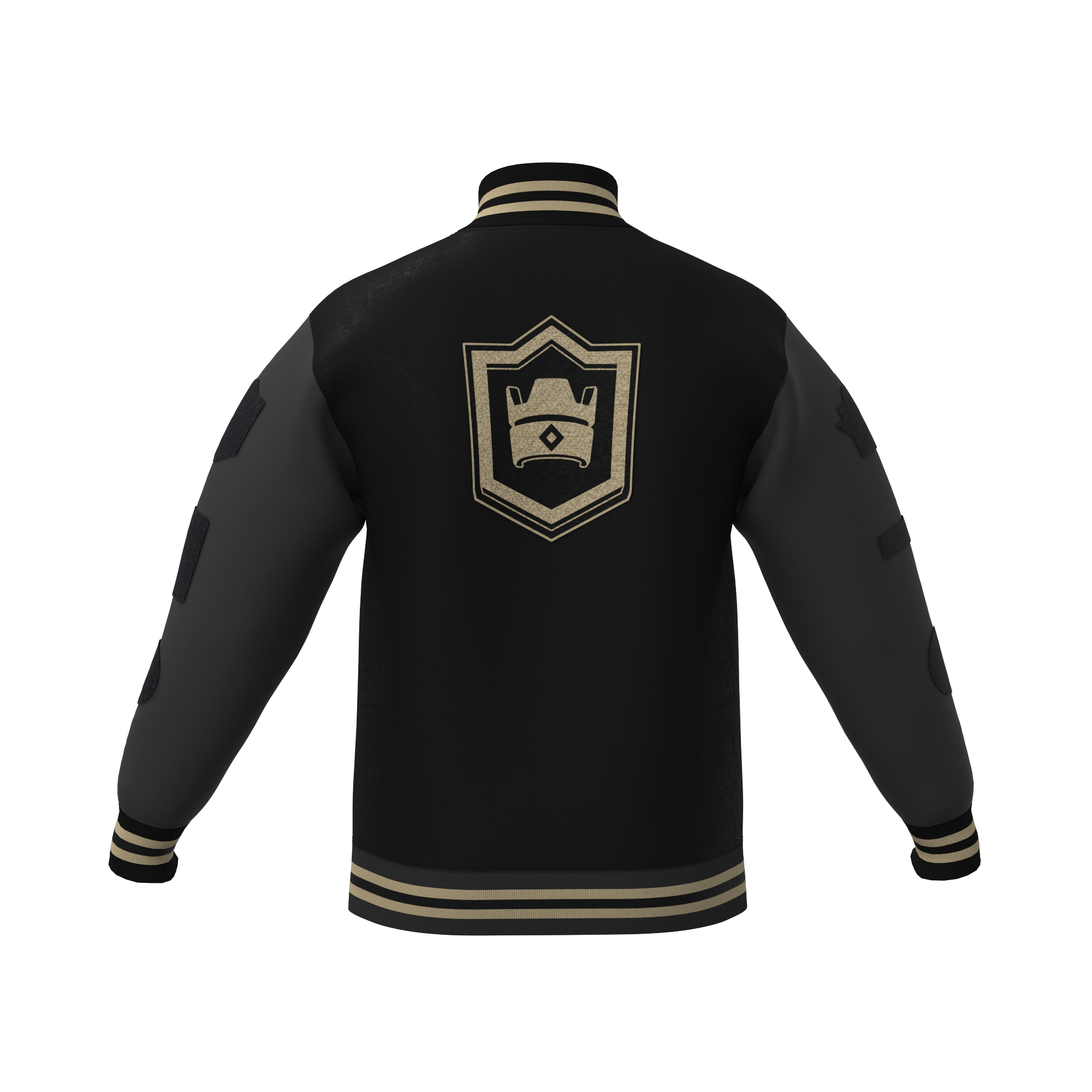 Supercell Clash Royale custom varsity jacket back detail