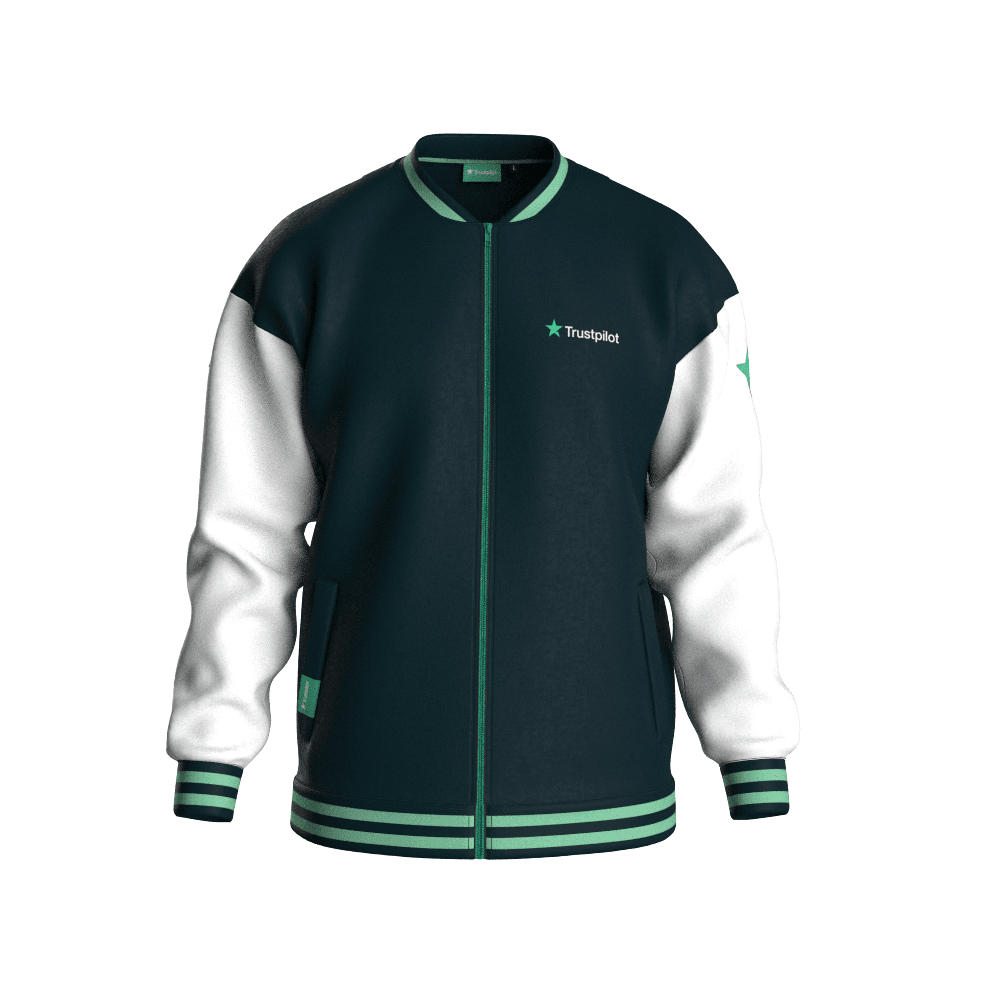 Trustpilot branded varsity jacket