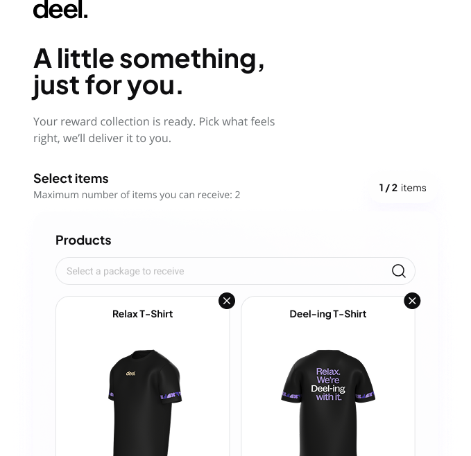 Sunday branded redemption page