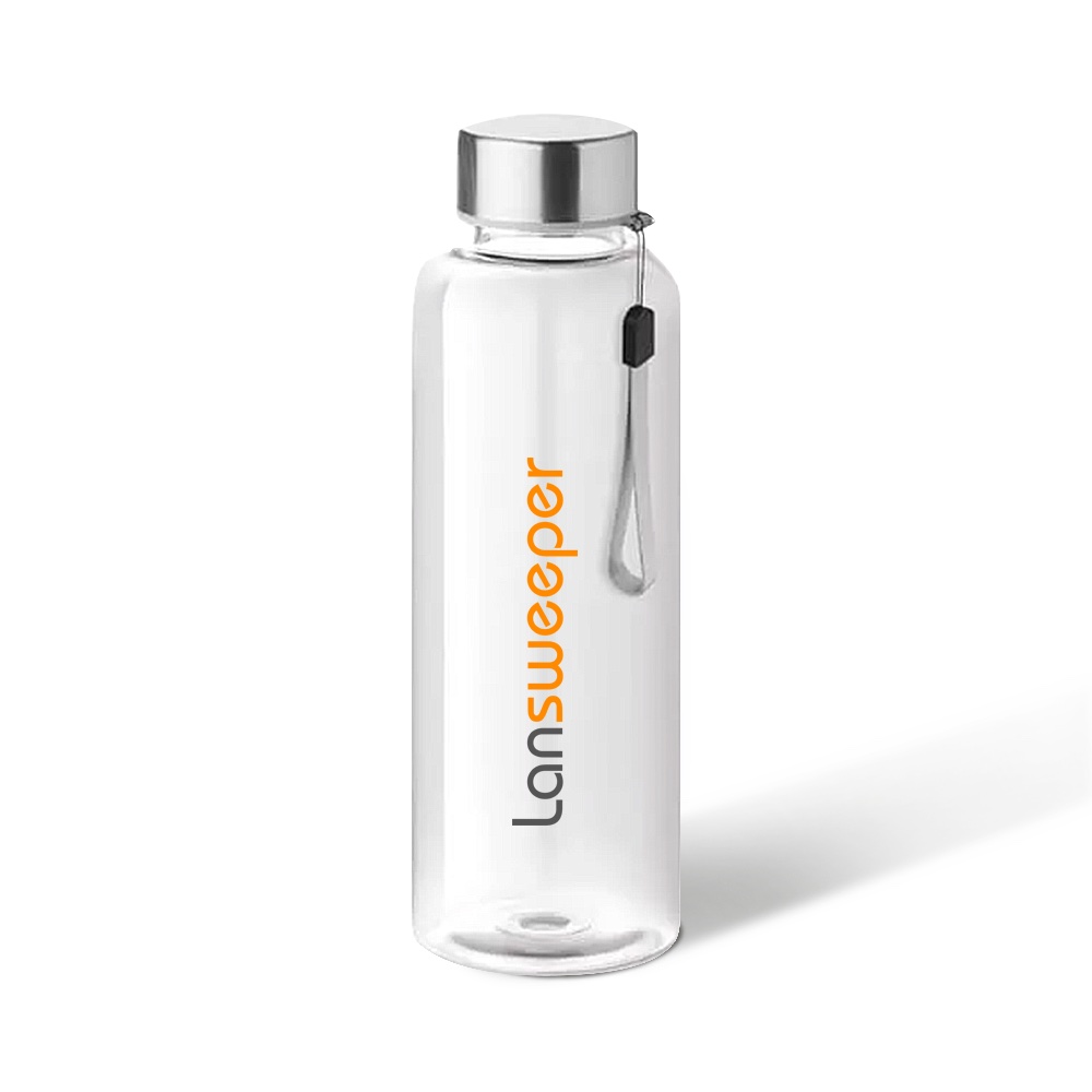 White bottle, printed logo custom mockup