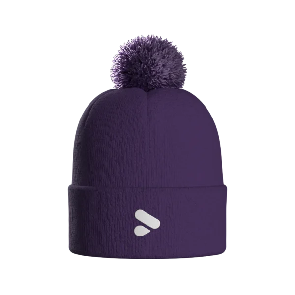 Knitted Beanie with Pompom - Image 5