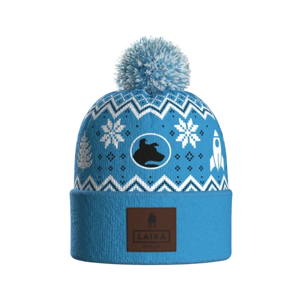 Knitted Beanie with Pompom - Image 6