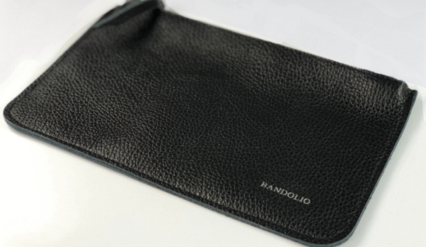 Leather cosmetic pouch