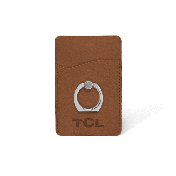 Leather cardholders with metal stand