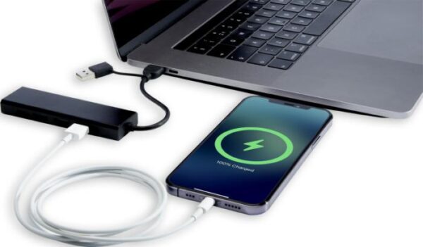 Recycled Aluminium USB-2.0 Hub - Image 2