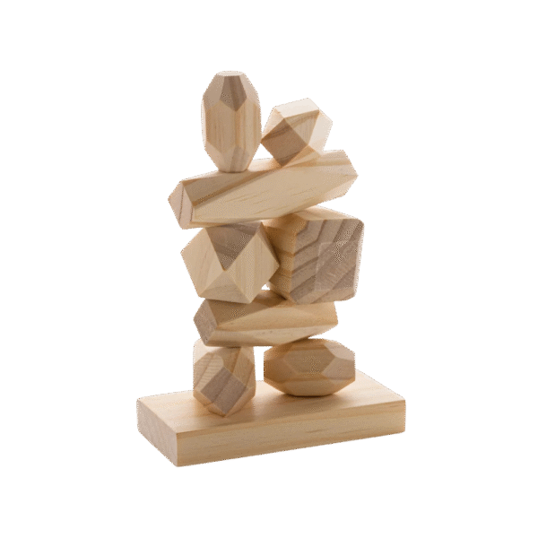 Wooden Balancing Rocks